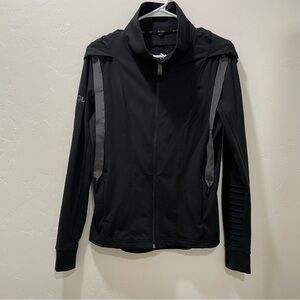 Jo + Jax Women's Small 2-4 Black Zip Up Jacket Hood Dance Activewear